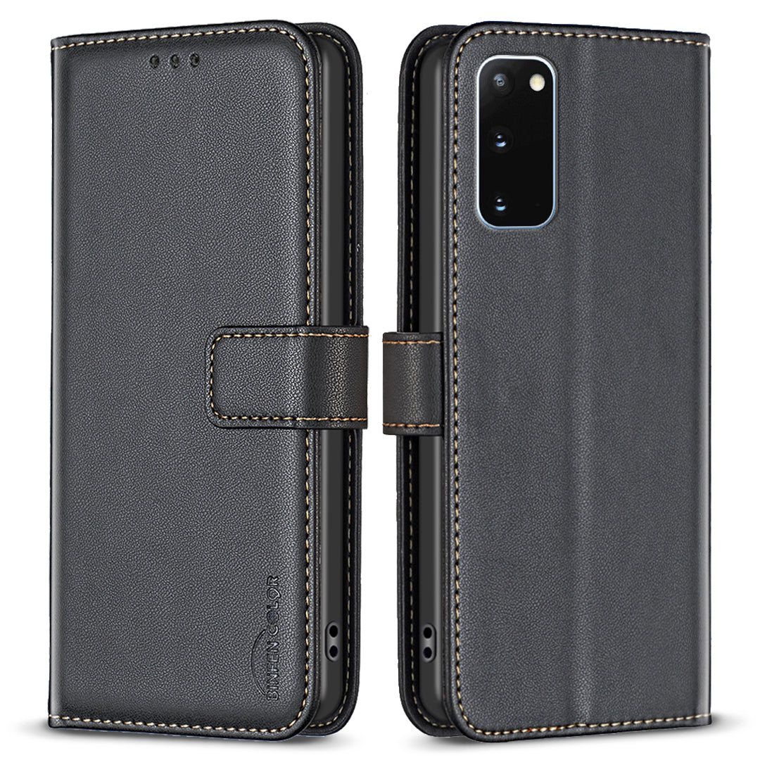 BINFEN COLOR BF17 For Samsung Galaxy S20 4G / 5G Flip Folio Wallet Cover PU Leather Stand Phone Case BINFEN COLOR BF17 For Samsung Galaxy S20 4G / 5G Flip Folio Wallet Cover PU Leather Stand Phone Case